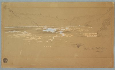デッサン、「渦の下」の川、1858年9月 作： Frederic Edwin Church