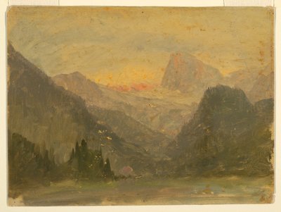 デッサン、ワッツマン号、ベルヒテスガーデン近郊、1868年 作： Frederic Edwin Church