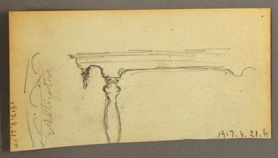 デッサン《森の中の道を行く3頭の牛》1845年頃 作： Frederic Edwin Church