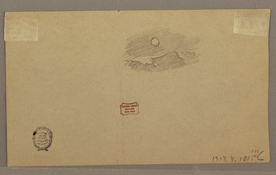 ドローイング、尾根上の雷雨、1866年7月 作： Frederic Edwin Church