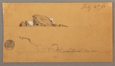 ドローイング、2つの氷山、1859年7月4日 作： フレデリックエドウィン教会