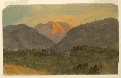 ドローイング、ウンテスベルク、ベルヒテスガーデン近郊、バイエルン州、1868年 作： Frederic Edwin Church