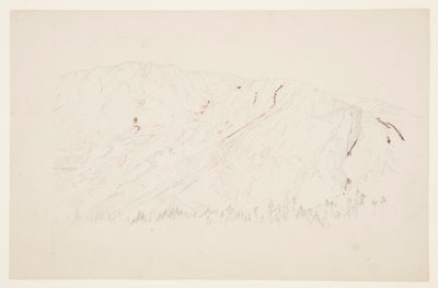図面、大盆地上部、カタディン山、1877年9月 作： フレデリックエドウィン教会