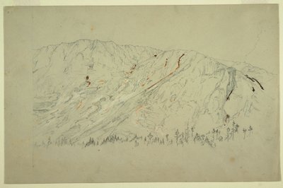 図面、大盆地上部、カタディン山、1877年9月 作： フレデリックエドウィン教会
