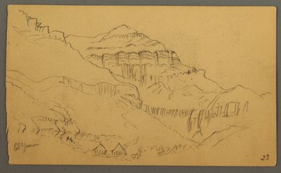 ドローイング、ヴァレーサイド、1869年2月？ 作： Frederic Edwin Church