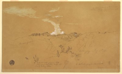デッサン、火山、サンガイ、1857年7月11日 作： フレデリックエドウィン教会