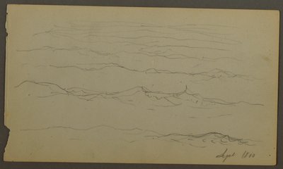デッサン、波、1860年 作： Frederic Edwin Church