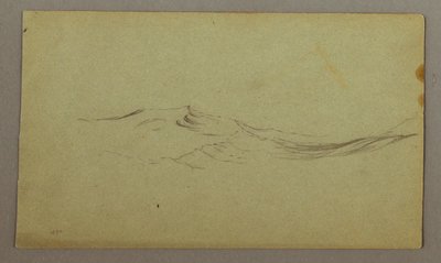 デッサン、波、おそらく1860年 作： Frederic Edwin Church