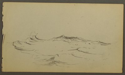 デッサン、波、おそらく1860年 作： Frederic Edwin Church