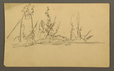 ドローイング、森の島、おそらく1877年 作： フレデリックエドウィン教会