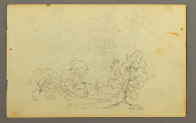 ドローイング、森の風景、1845年頃 作： フレデリックエドウィン教会