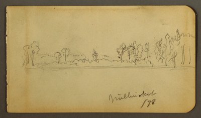 ドローイング、森の海岸、1878年 作： Frederic Edwin Church