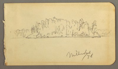 ドローイング、森の海岸、1878年 作： フレデリックエドウィン教会
