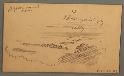 ドローイング、森林の谷間、1873年10月 作： Frederic Edwin Church