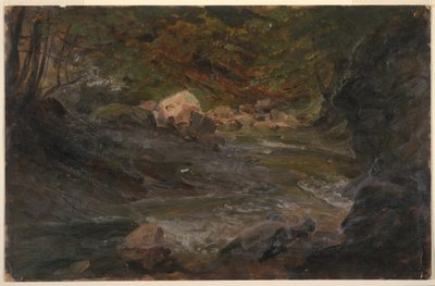 ドローイング、森の小川、1850-60年 作： Frederic Edwin Church