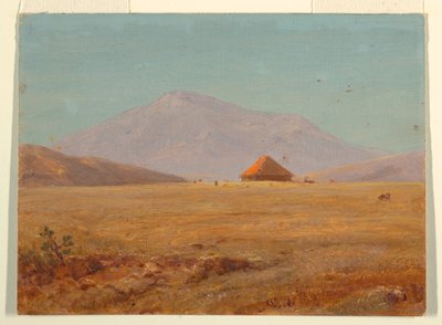 エクアドル?、山小屋のある高原 作： Frederic Edwin Church