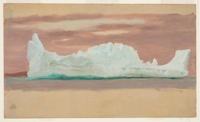 曇り空の下で浮かぶ氷山、ニューファンドランド 作： Frederic Edwin Church