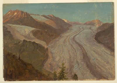 グレート アレッチ氷河、スイス 作： Frederic Edwin Church
