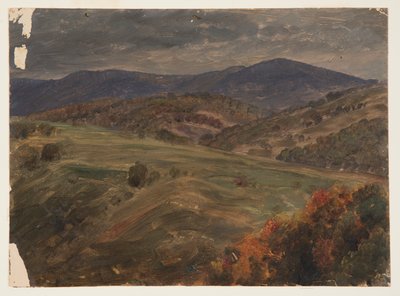 丘陵風景、初秋 作： Frederic Edwin Church