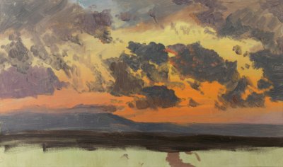 夕暮れの空、ジャマイカ、西インド諸島。 作： Frederic Edwin Church