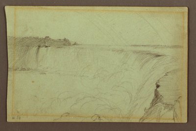 ホースシュー滝と二重の虹、ナイアガラ川、カナダ 作： Frederic Edwin Church