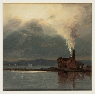 ムーンライトの工場があるハドソン川 作： Frederic Edwin Church