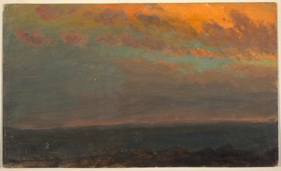ハドソンバレー？ 日没時に 作： Frederic Edwin Church