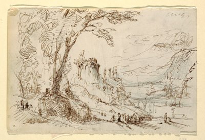 古典遺跡のある想像上の風景 作： Frederic Edwin Church
