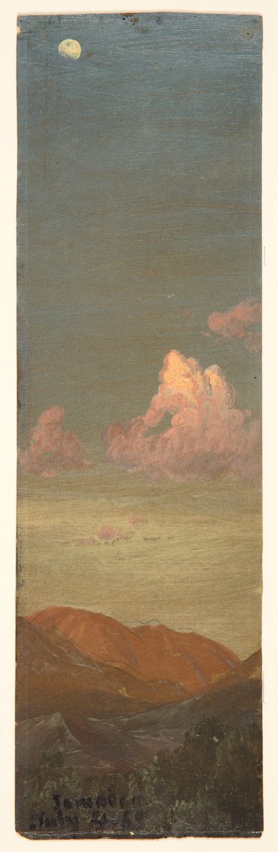 月明かりの風景、ジャマイカ 作： Frederic Edwin Church