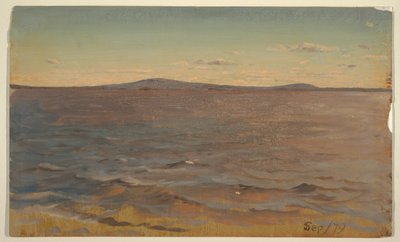 メイン州、カタディン湖？ 作： Frederic Edwin Church