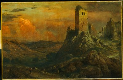 地中海の城、1873 作： Frederic Edwin Church