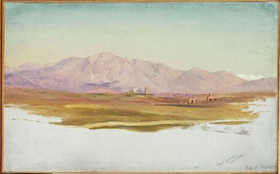 サビーネ山脈のモンテギナロ、1869年 作： Frederic Edwin Church