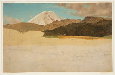 チンボラソ山とグアランダ、エクアドル 作： Frederic Edwin Church