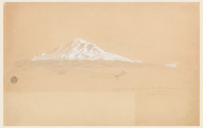 エクアドル、リオバンバ、シニア パブロ ブスタマンテの家から見たチンボラソ山 作： Frederic Edwin Church