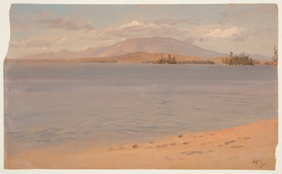 ミリノケット湖から見たカターディン山 作： Frederic Edwin Church