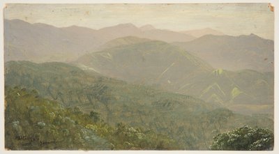 山の風景、ジャマイカ 作： Frederic Edwin Church