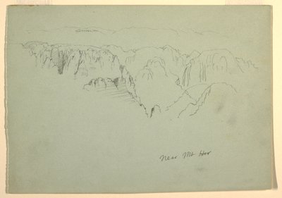 マウンテン、ワディエルアラバ、1868年2月23日 作： Frederic Edwin Church