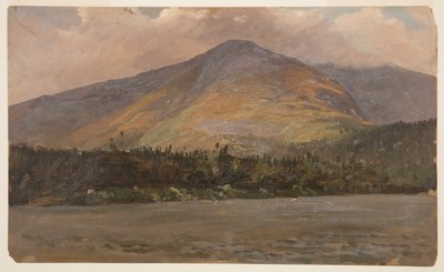 砂底池からパモラと大盆地を示すカターディン山 作： Frederic Edwin Church