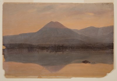 カターディン湖からのカターディン山 作： Frederic Edwin Church