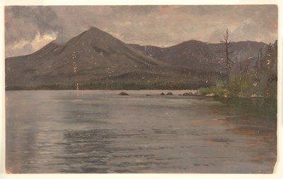 カターディン湖からのカターディン山 作： Frederic Edwin Church