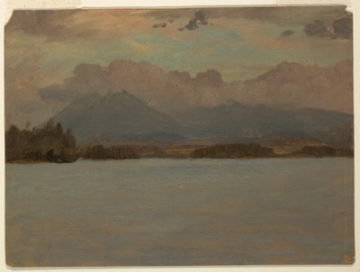 カターディン湖からのカターディン山 作： Frederic Edwin Church