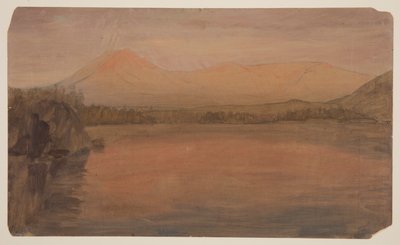 山 カターディン湖のカタディンとターナー 作： Frederic Edwin Church