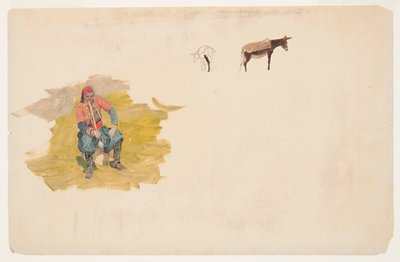 近東、男。 ロバ 作： Frederic Edwin Church