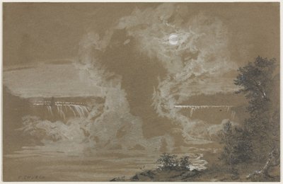 月明かりのナイアガラの滝 作： Frederic Edwin Church