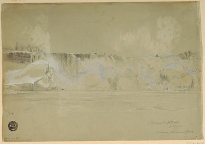 雪のナイアガラの滝、北西から 作： Frederic Edwin Church