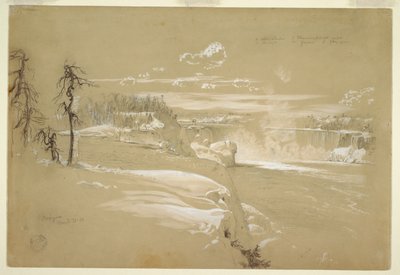 冬のナイアガラの滝 作： Frederic Edwin Church