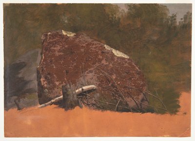 おそらく山砂漠、島、岩 作： Frederic Edwin Church