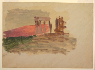 コリント神殿の簡易スケッチ 作： Frederic Edwin Church