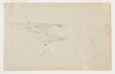 アメリカ滝の縁、ナイアガラ川 作： Frederic Edwin Church