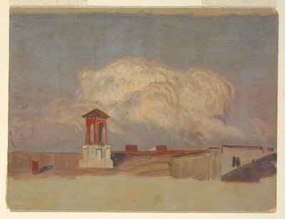 イタリアの町の屋根 作： Frederic Edwin Church